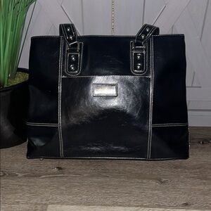 Franklin Covey Black Tote with Polished Finish